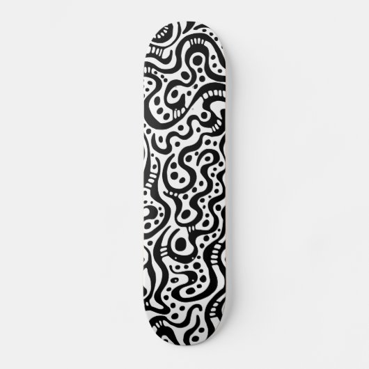 Abstract 041211v3 - Zwart op hout Persoonlijk Skateboard (Voorkant)