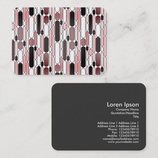 Abstract 100624 - (Sangria) Visitekaartje (Voorkant / Achterkant)