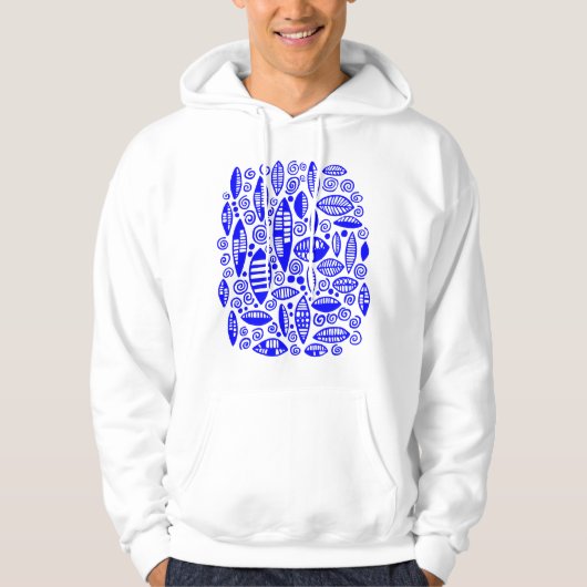 Abstract 100813 - blauw hoodie (Voorkant)