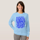 Abstract 100813 - blauw t-shirt (Voorkant volledig)