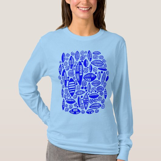 Abstract 100813 - blauw t-shirt (Voorkant)