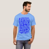 Abstract 100813 - blauw t-shirt (Voorkant volledig)