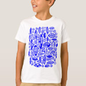 Abstract 100813 - blauw t-shirt (Voorkant)