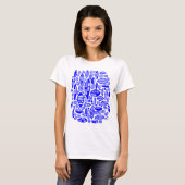 Abstract 100813 - Blauw T-shirt (Voorkant volledig)