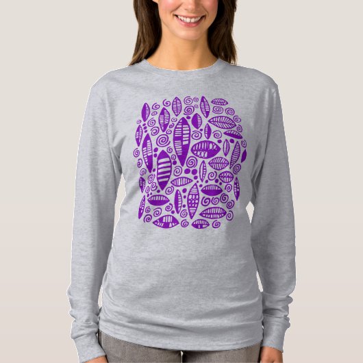 Abstract 100813 - Paars T-shirt (Voorkant)