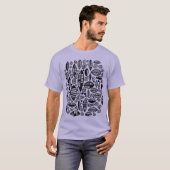 Abstract 100813 - Zwart T-shirt (Voorkant volledig)