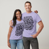 Abstract 100813 - Zwart T-shirt (Unisex)