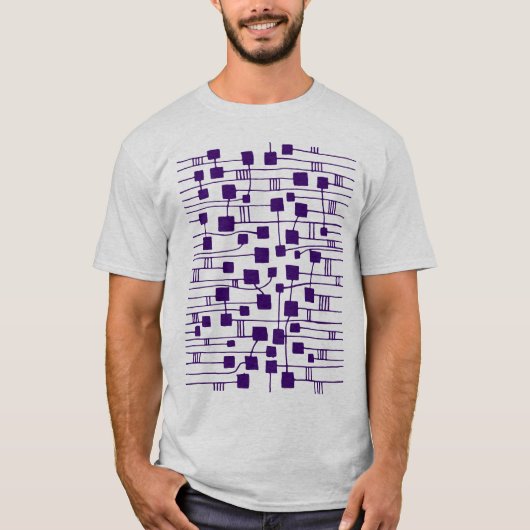 Abstract 111211 - Diep Paarse T-shirt (Voorkant)