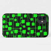 Abstract 111211 - Groen op zwart Case-Mate iPhone Case (Achterkant (horizontaal))