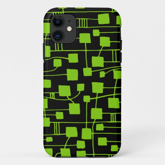 Abstract 111211 - Martian Green over zwart Case-Mate iPhone Case (Achterkant)
