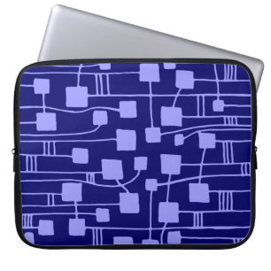 Abstract 111211 - Pastel blauw op de marine van de Laptop Sleeve