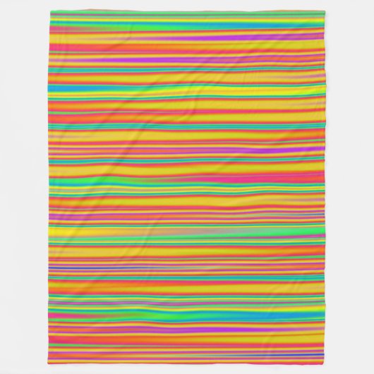 Abstract 120716 (010) — horizontale strepen fleece deken (Voorkant)