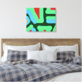 Abstract 12 canvas afdruk (Insitu (Slaapkamer))