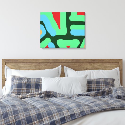 Abstract 12 canvas afdruk (Insitu (Slaapkamer))