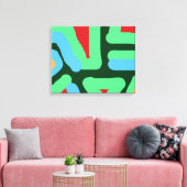 Abstract 12 canvas afdruk (Insitu (Woonkamer))