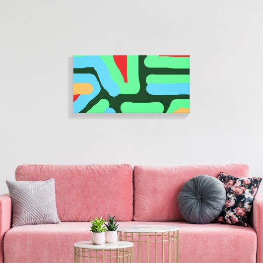Abstract 12 canvas afdruk (Insitu (Woonkamer))