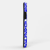 Abstract 130112 v5 Wit op blauw Case-Mate iPhone Case (Achterkant/rechts)