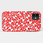 Abstract 130112 v5 wit op rood Case-Mate iPhone case (Achterkant (horizontaal))