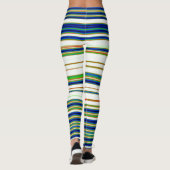Abstract 130716(06) Horizontale streep Leggings (Achterkant)