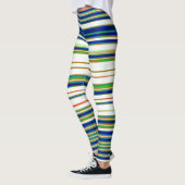 Abstract 130716(06) Horizontale streep Leggings (Links)