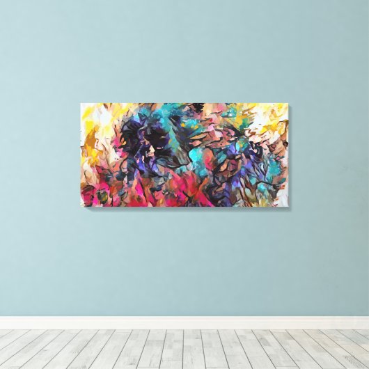 Abstract 14001 canvas afdruk (Insitu (Houten vloer))