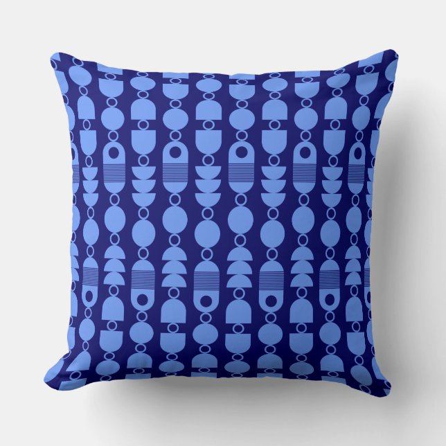 Abstract 140823 - Baby Blue op Deep Navy Kussen (Voorkant)