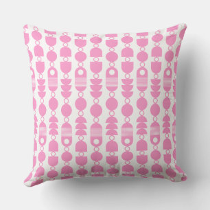 Abstract 140823 - Roze op Wit Kussen