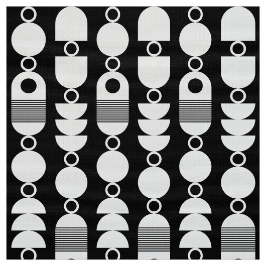 Abstract 140823 - Wit op Zwart Stof (Swatch)