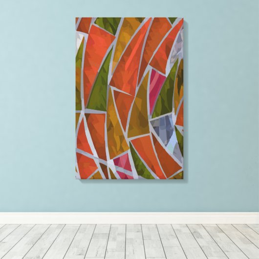 Abstract 14116 canvas afdruk (Insitu (Houten vloer))