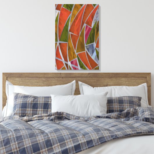Abstract 14116 canvas afdruk (Insitu (Slaapkamer))