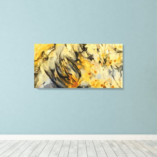 Abstract 14134 canvas afdruk (Insitu (Houten vloer))