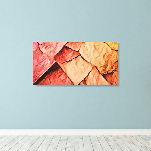 Abstract 14208 canvas afdruk (Insitu (Houten vloer))