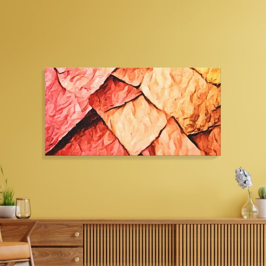 Abstract 14208 canvas afdruk (Insitu (Woonkamer))