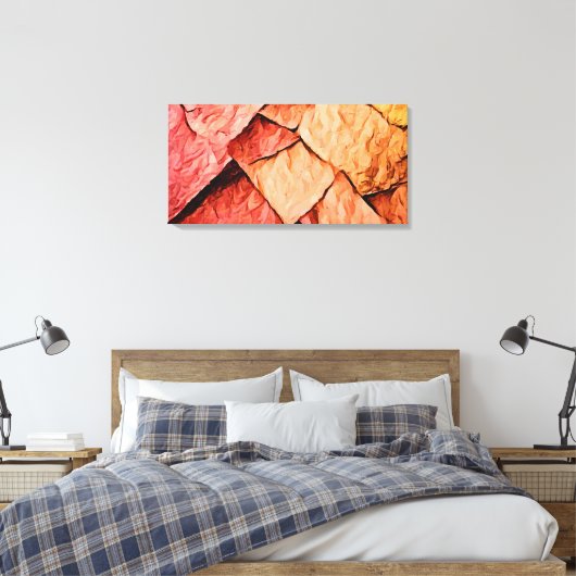 Abstract 14208 canvas afdruk (Insitu (Slaapkamer))