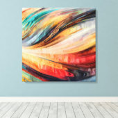 Abstract 14339 canvas afdruk (Insitu (Houten vloer))