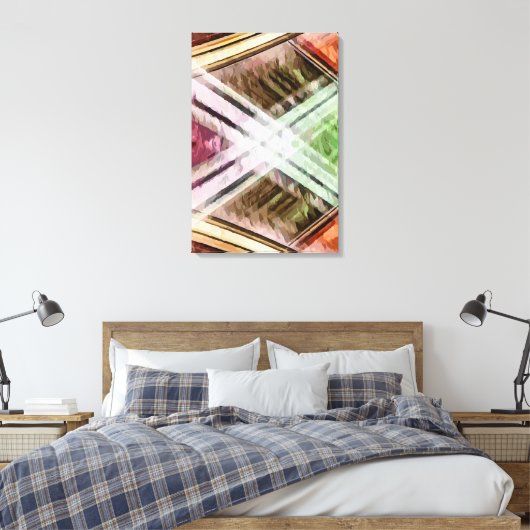 Abstract 14365 canvas afdruk (Insitu (Slaapkamer))