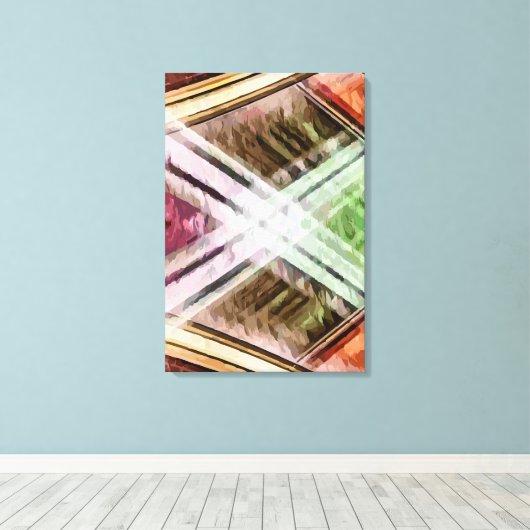 Abstract 14365 canvas afdruk (Insitu (Houten vloer))