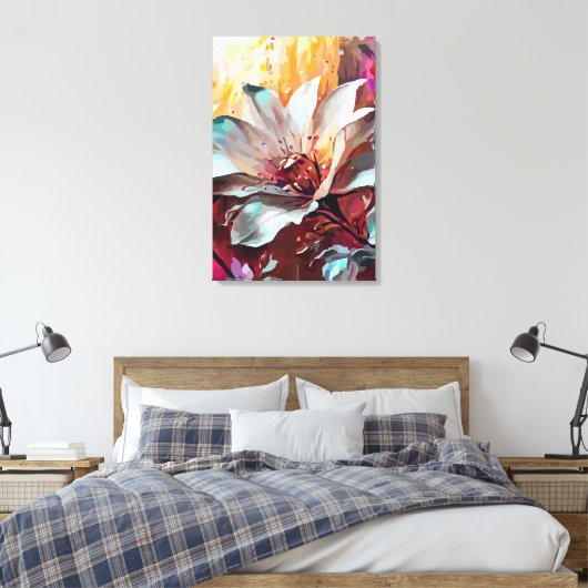 Abstract 14639 canvas afdruk (Insitu (Slaapkamer))