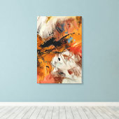 Abstract 14642 canvas afdruk (Insitu (Houten vloer))