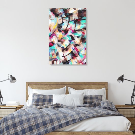 Abstract 14647 canvas afdruk (Insitu (Slaapkamer))