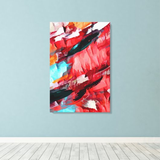Abstract 14648 canvas afdruk (Insitu (Houten vloer))