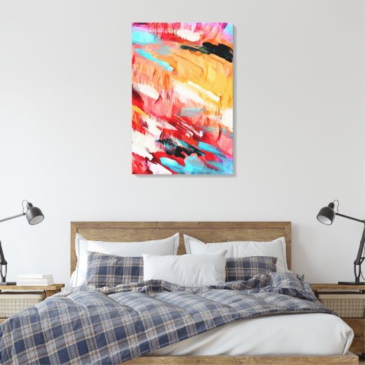 Abstract 14649 canvas afdruk (Insitu (Slaapkamer))
