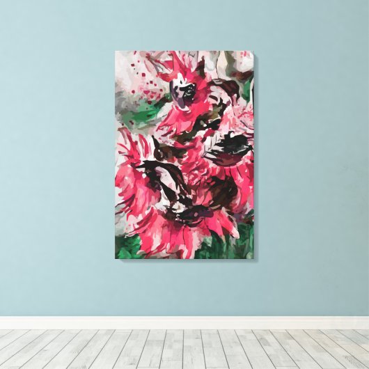 Abstract 14656 canvas afdruk (Insitu (Houten vloer))