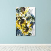 Abstract 14657 canvas afdruk (Insitu (Houten vloer))