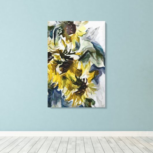 Abstract 14657 canvas afdruk (Insitu (Houten vloer))