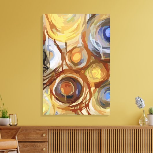 Abstract 14658 canvas afdruk (Insitu (Woonkamer))