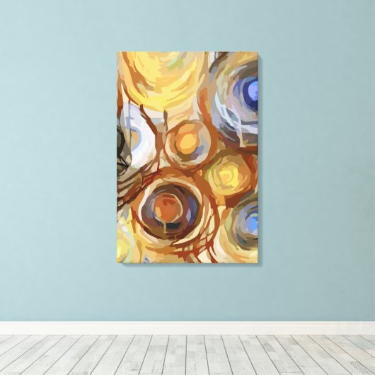 Abstract 14658 canvas afdruk (Insitu (Houten vloer))