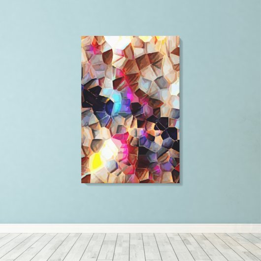 Abstract 14659 canvas afdruk (Insitu (Houten vloer))