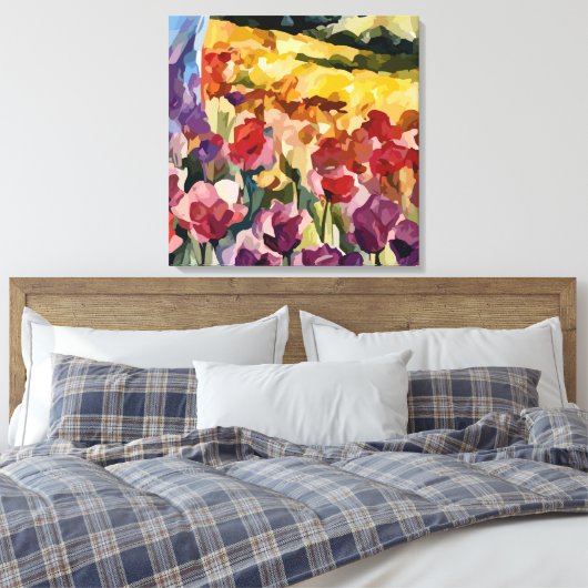 Abstract 14661 canvas afdruk (Insitu (Slaapkamer))