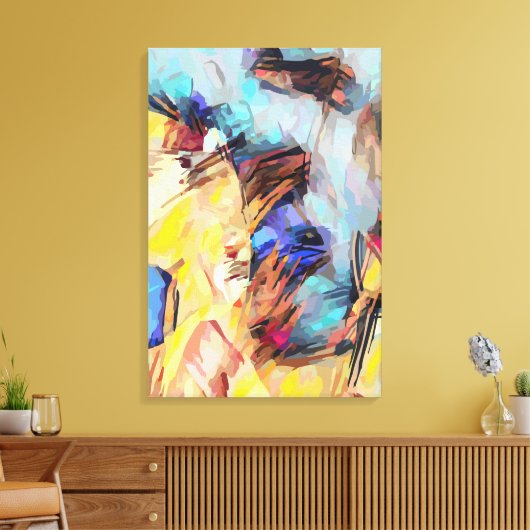 Abstract 14663 canvas afdruk (Insitu (Woonkamer))